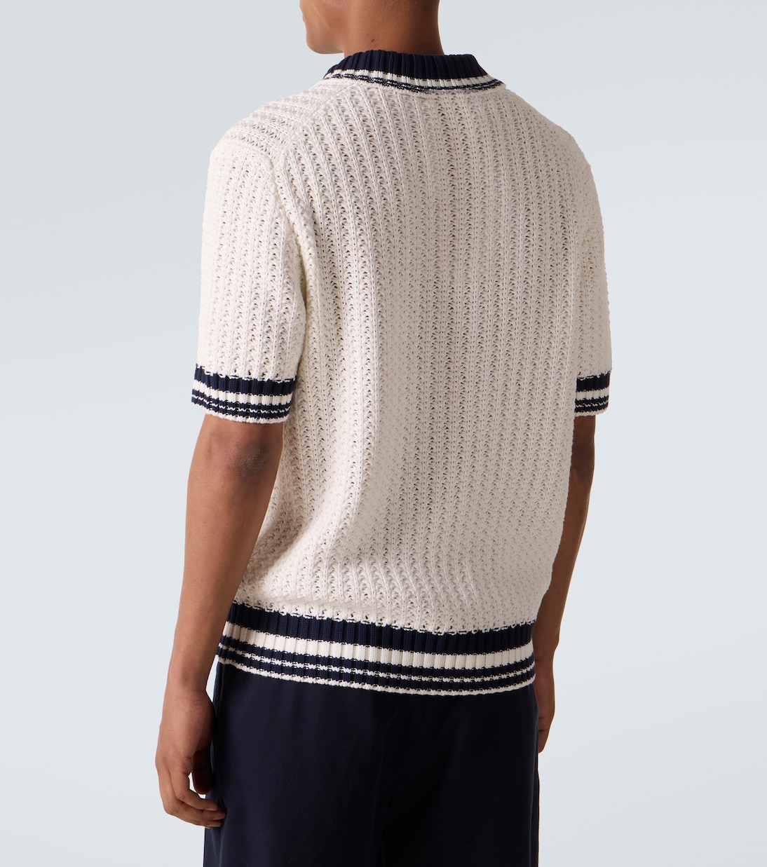 Swift crochet striped cotton polo shirt | Orlebar Brown