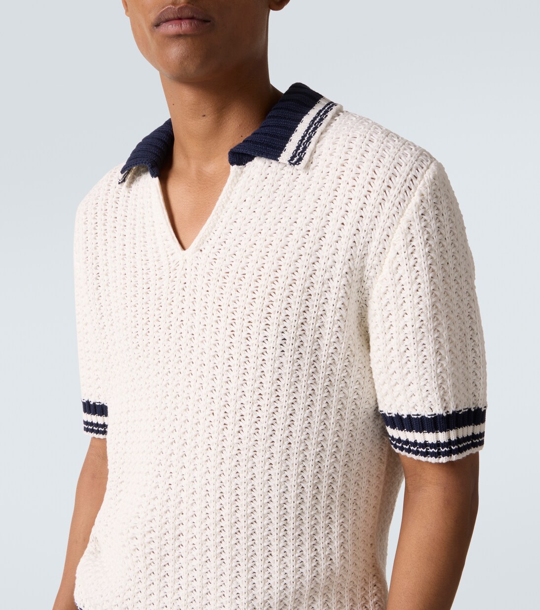 Swift crochet striped cotton polo shirt | Orlebar Brown