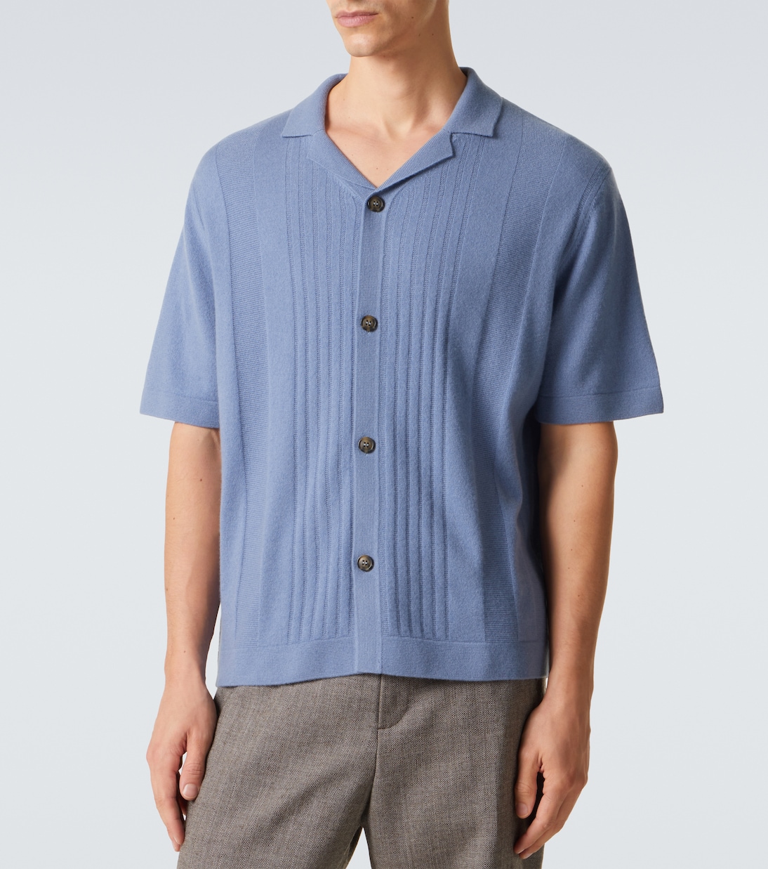 Gerone knitted cashmere polo shirt | Le Kasha