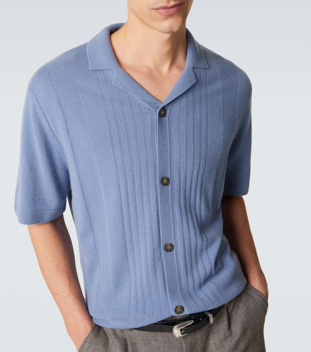 Gerone knitted cashmere polo shirt | Le Kasha