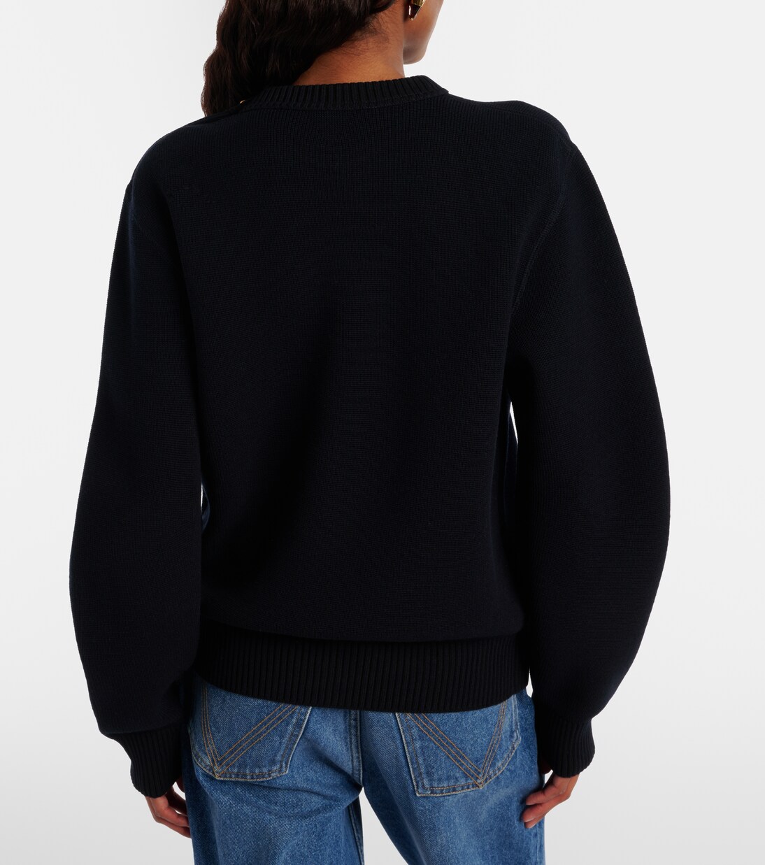 Knot wool and cotton-blend sweater | Bottega Veneta