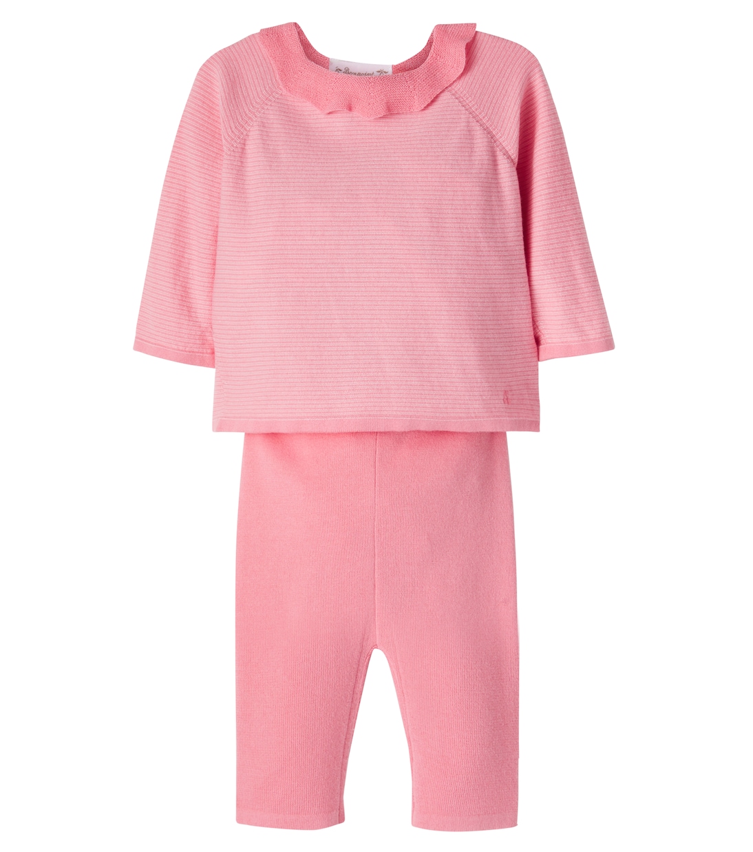 Baby Anisa cotton shirt and pants set | Bonpoint