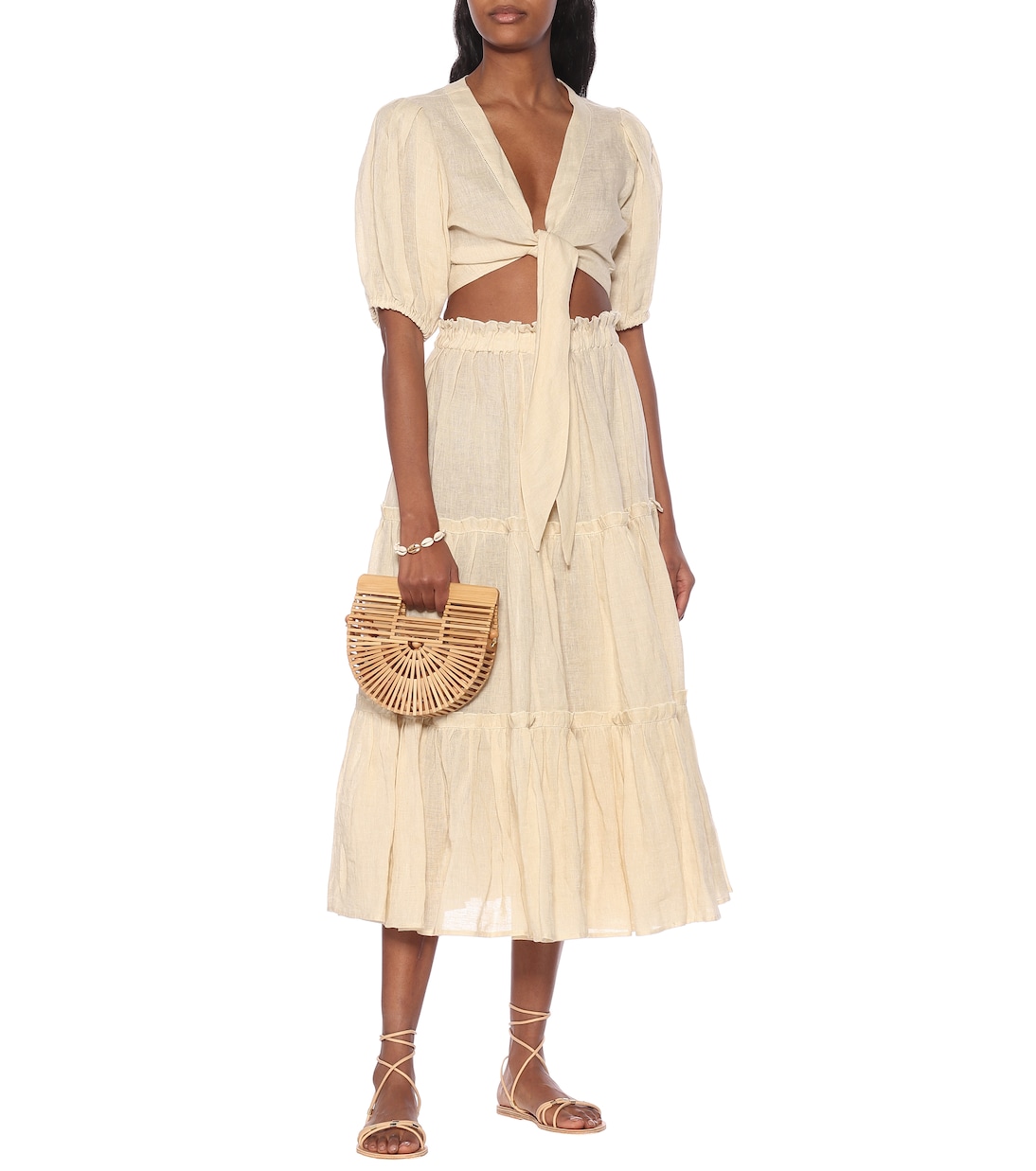 Top cropped in lino | Lisa Marie Fernandez