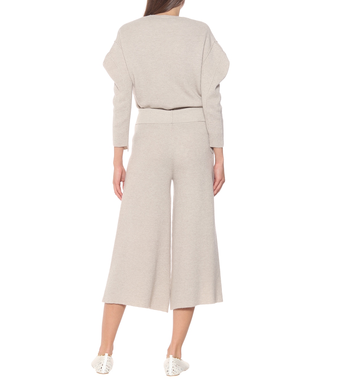 Pantalon ample à taille haute en laine et alpaga | Stella McCartney