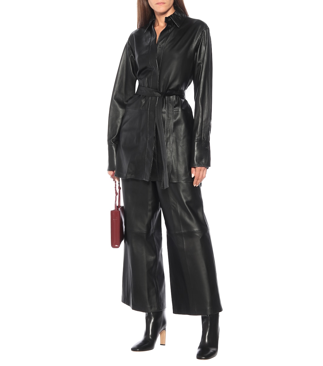 Tuba wide-leg leather pants | Joseph