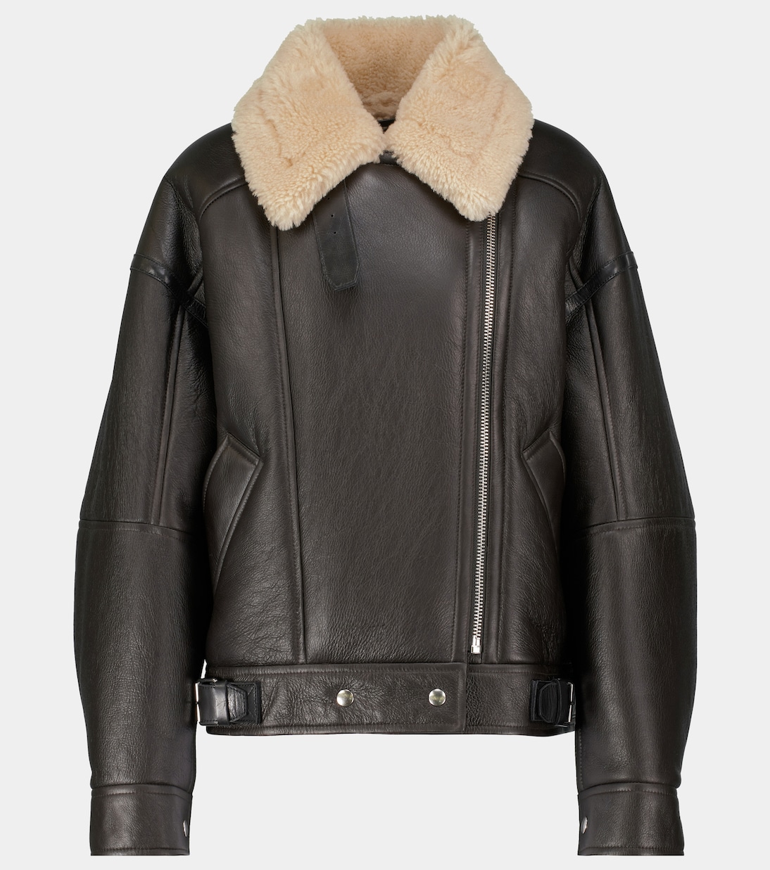 Giacca biker in shearling e pelle | Acne Studios