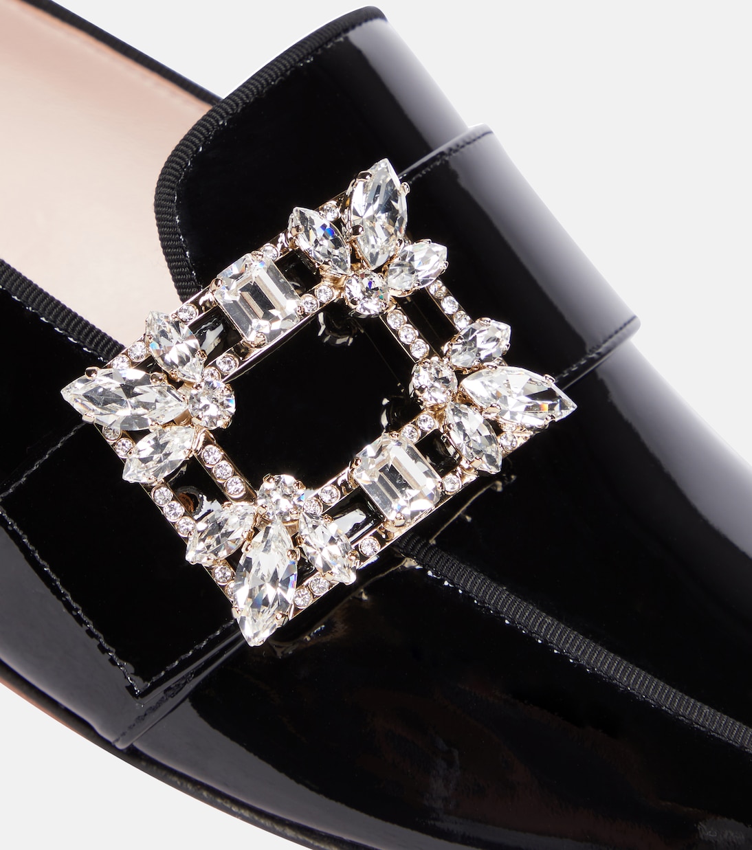 Mini Broche patent leather loafers in black - Roger Vivier