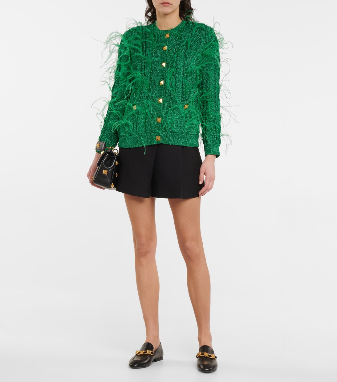 Giacca in lamé con piume | Valentino