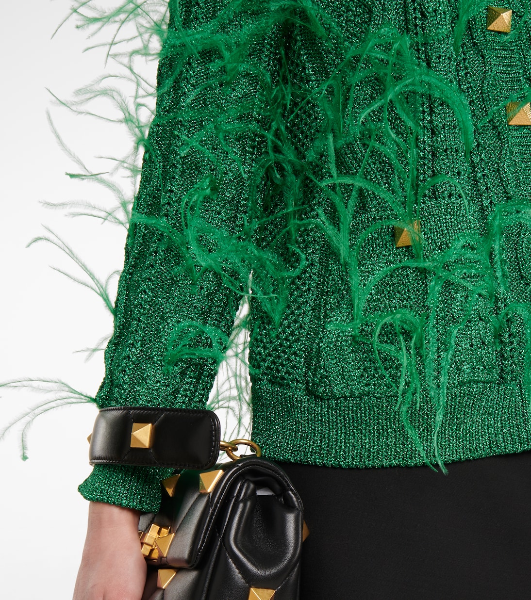 Giacca in lamé con piume | Valentino