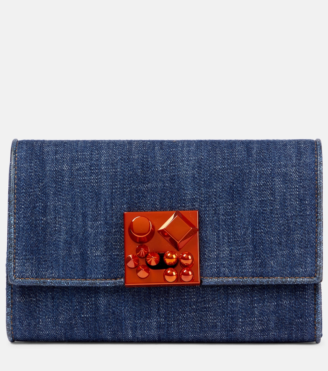 Clutch Carasky in denim e pelle | Christian Louboutin