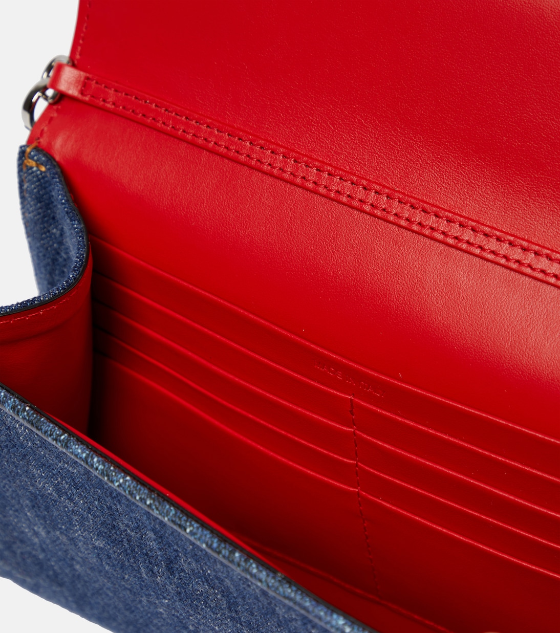 Clutch Carasky in denim e pelle | Christian Louboutin