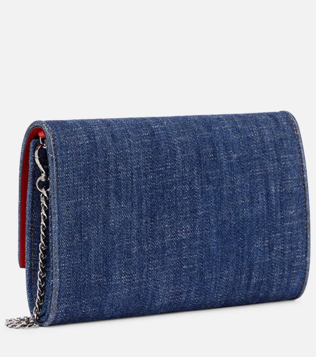 Clutch Carasky in denim e pelle | Christian Louboutin