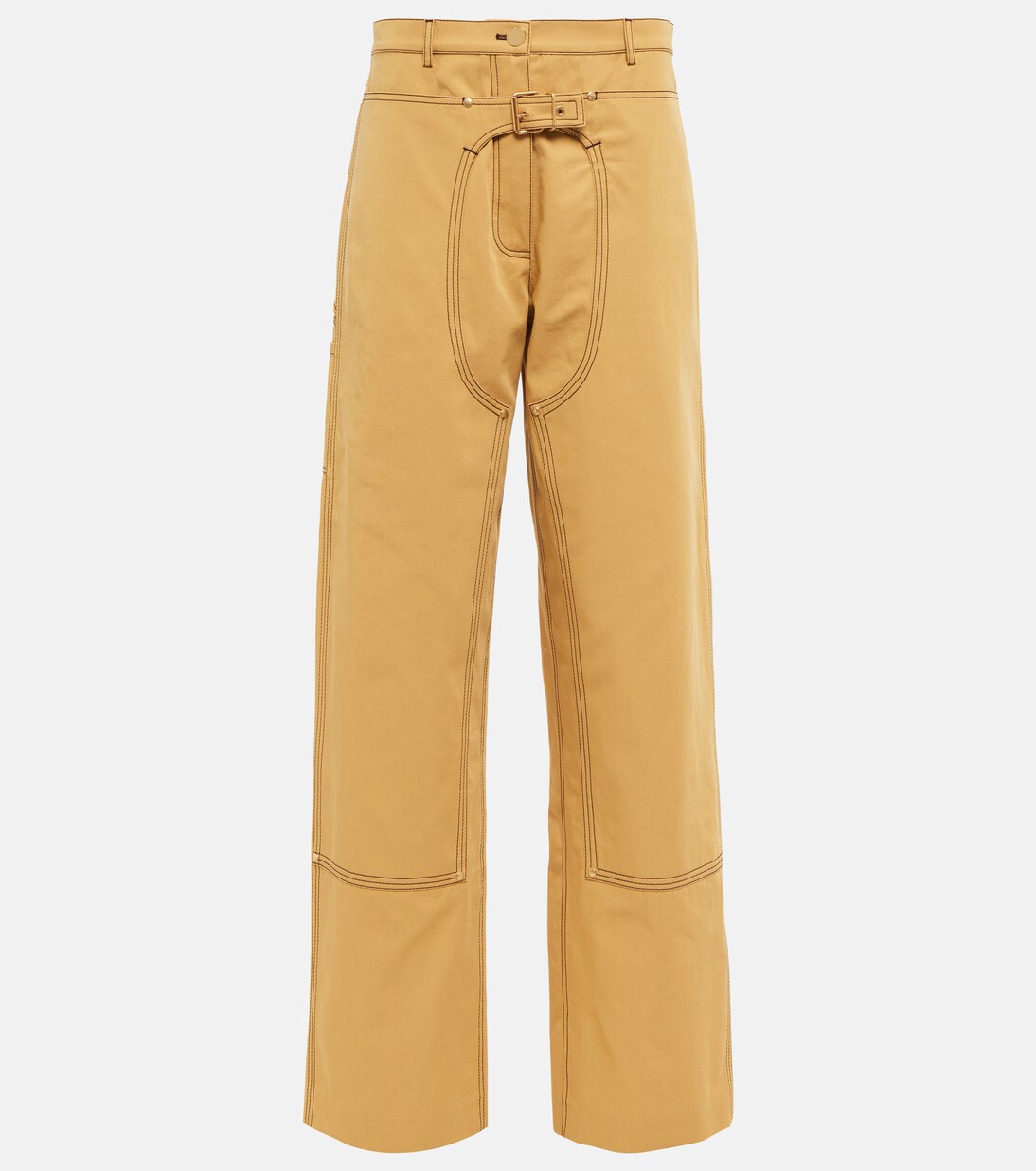 Pantalon droit à taille haute en coton | Stella McCartney