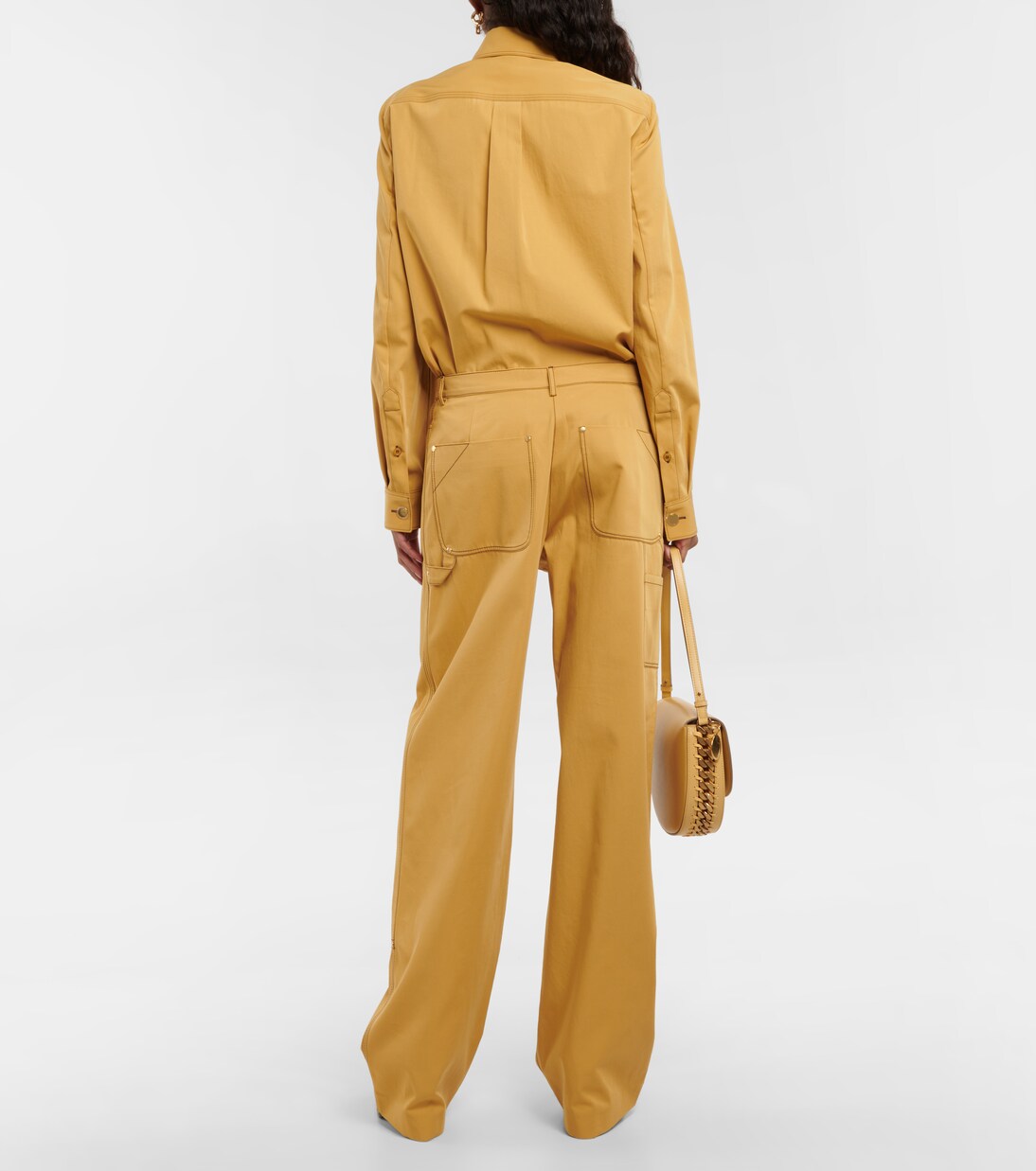Pantalon droit à taille haute en coton | Stella McCartney