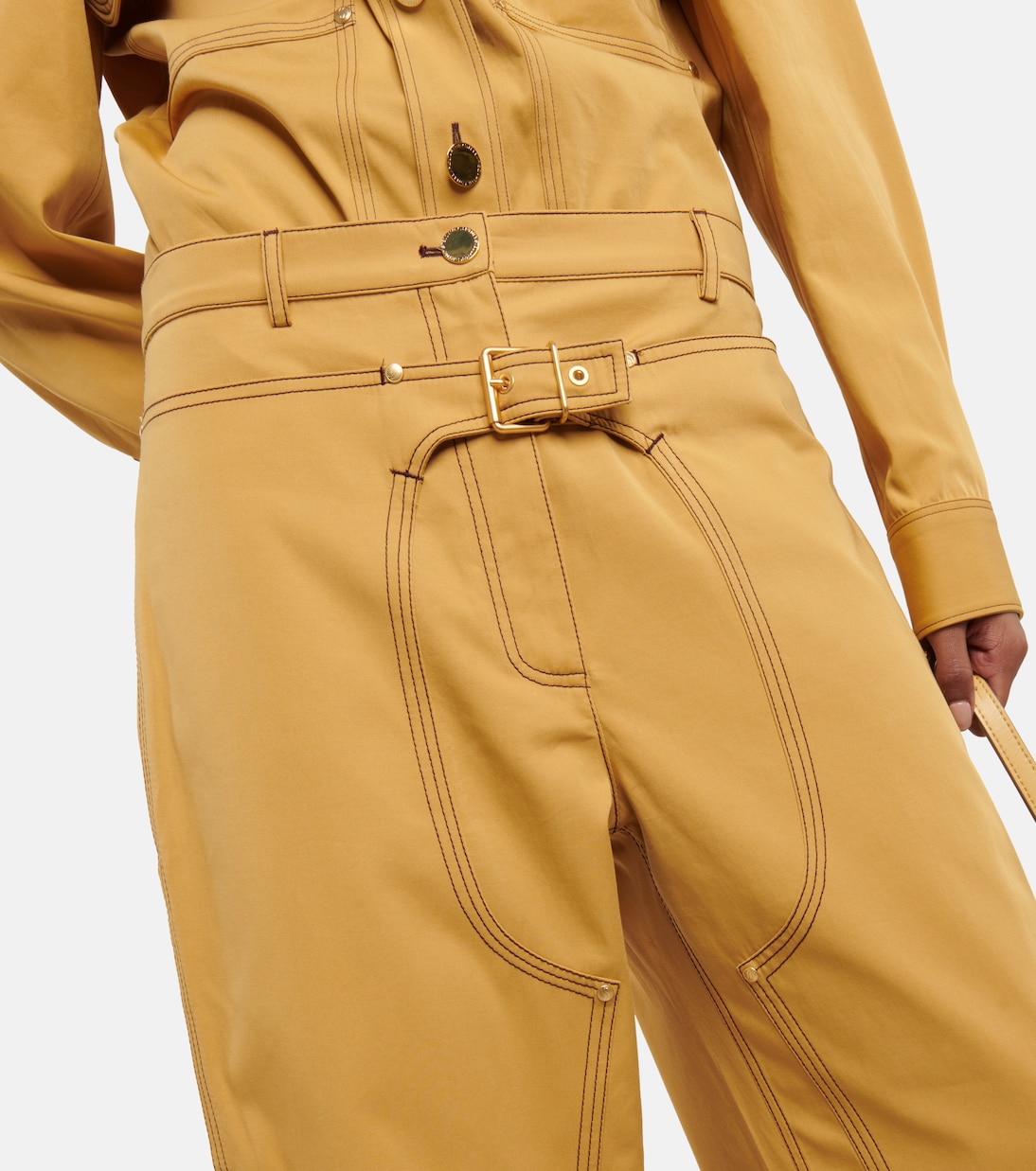 Pantalon droit à taille haute en coton | Stella McCartney