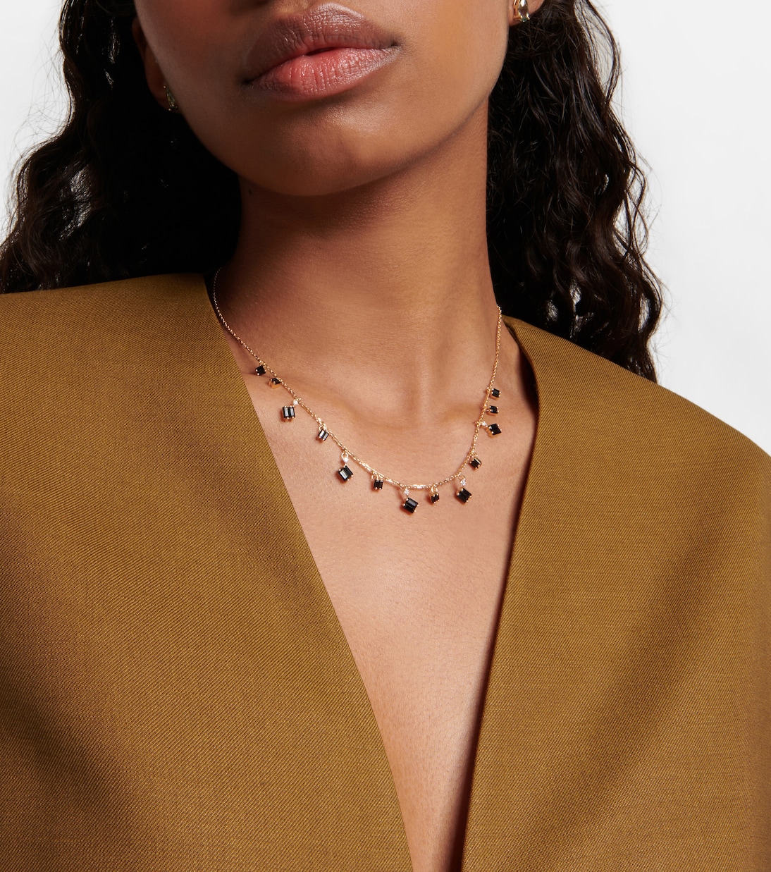 Collana Cascade in oro 18kt con zaffiri e diamanti | Suzanne Kalan