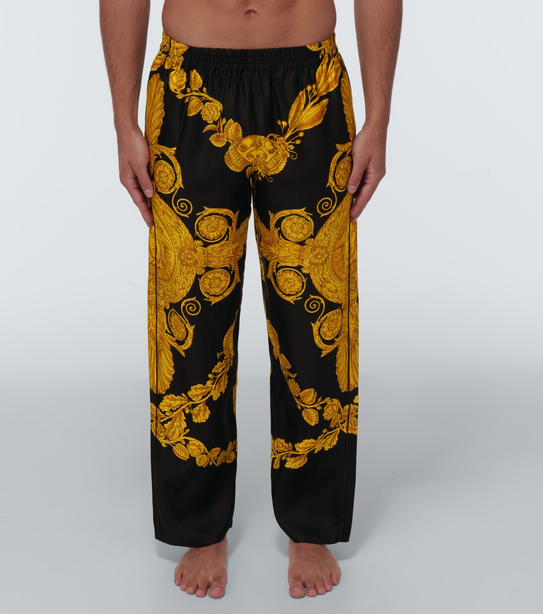 Pyjama-Hose Barocco aus Seiden-Twill | Versace