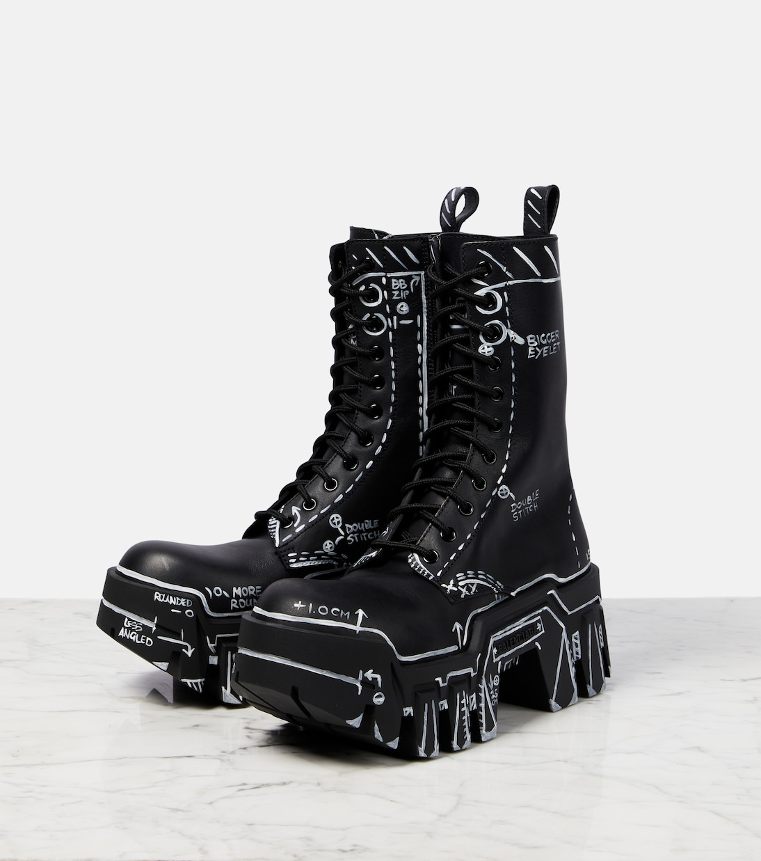 Botines con cordones Bulldozer de piel | Balenciaga
