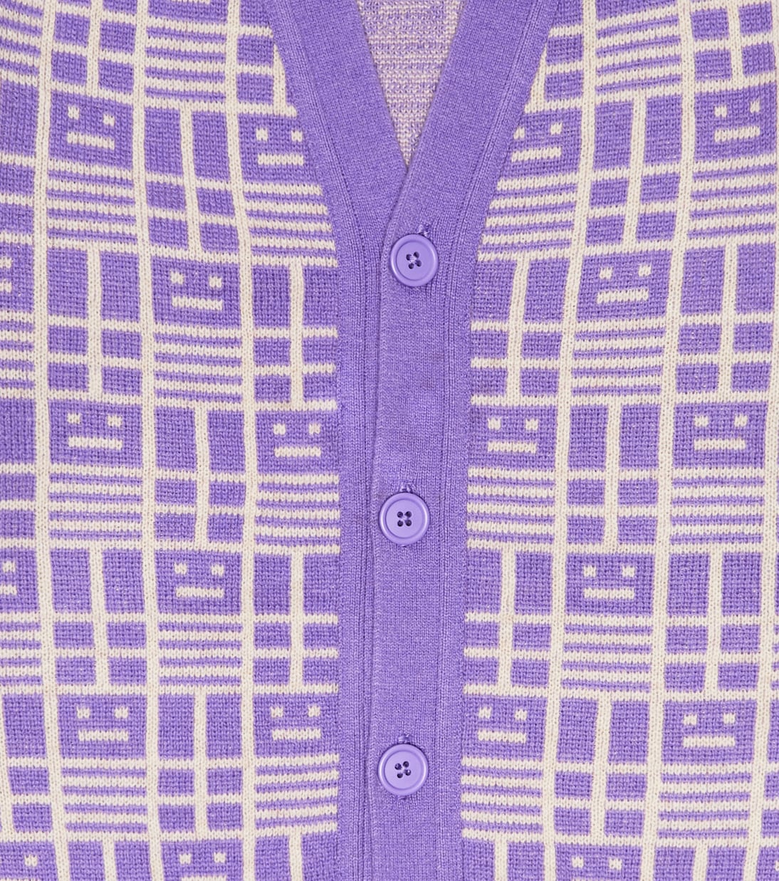 Face wool cardigan | Acne Studios Kids
