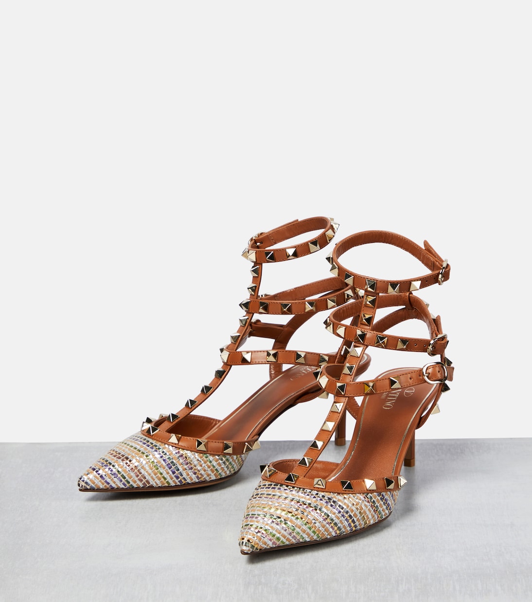 Pumps Rockstud a righe | Valentino Garavani