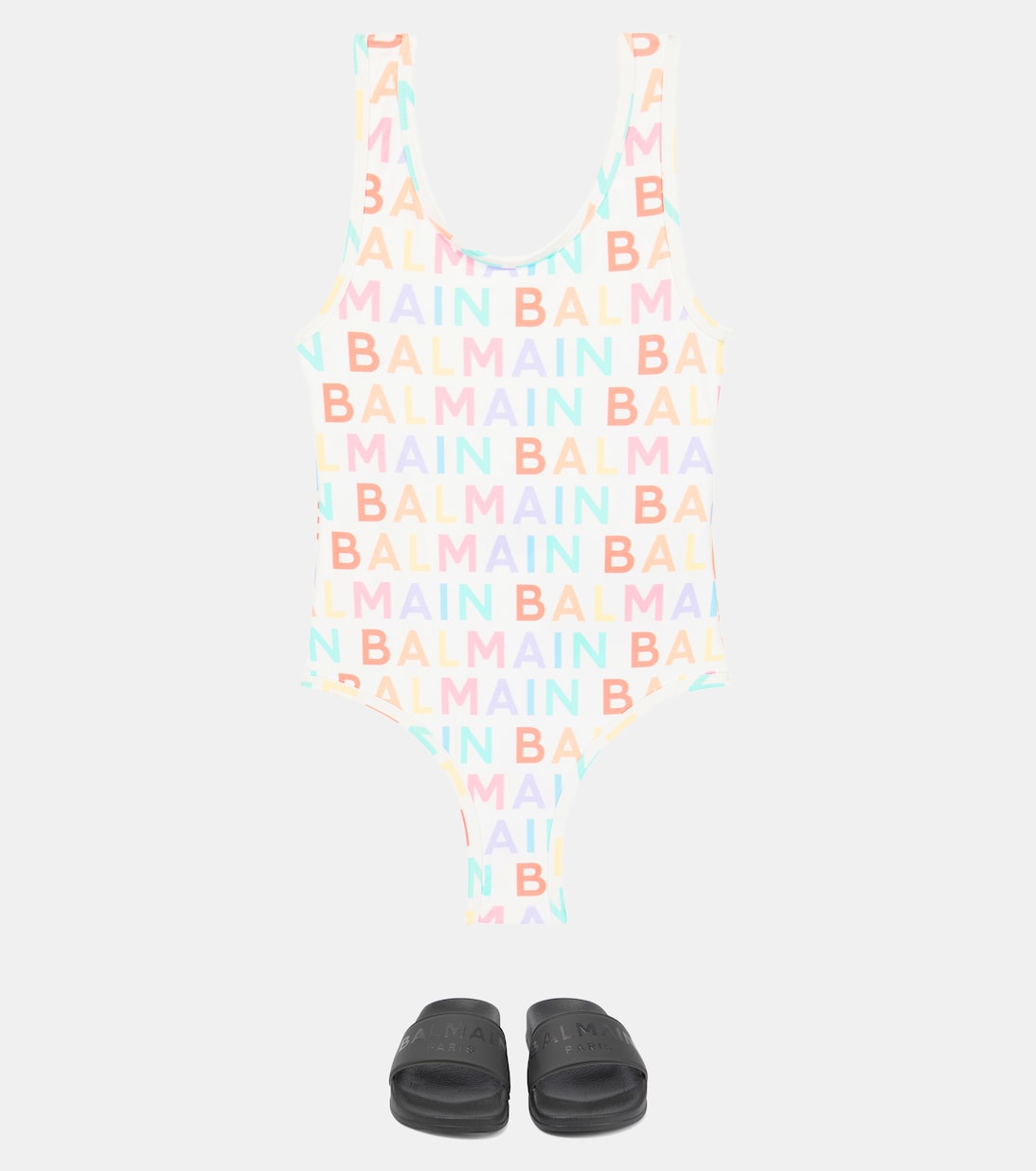 Logo printed swimsuit | Balmain Kids