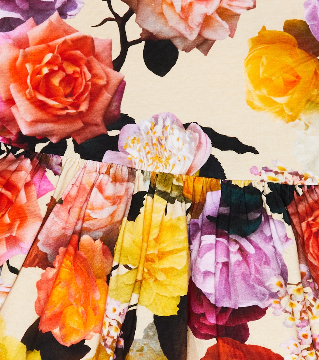 Robe Chasity en velours de coton mélangé à fleurs | Molo