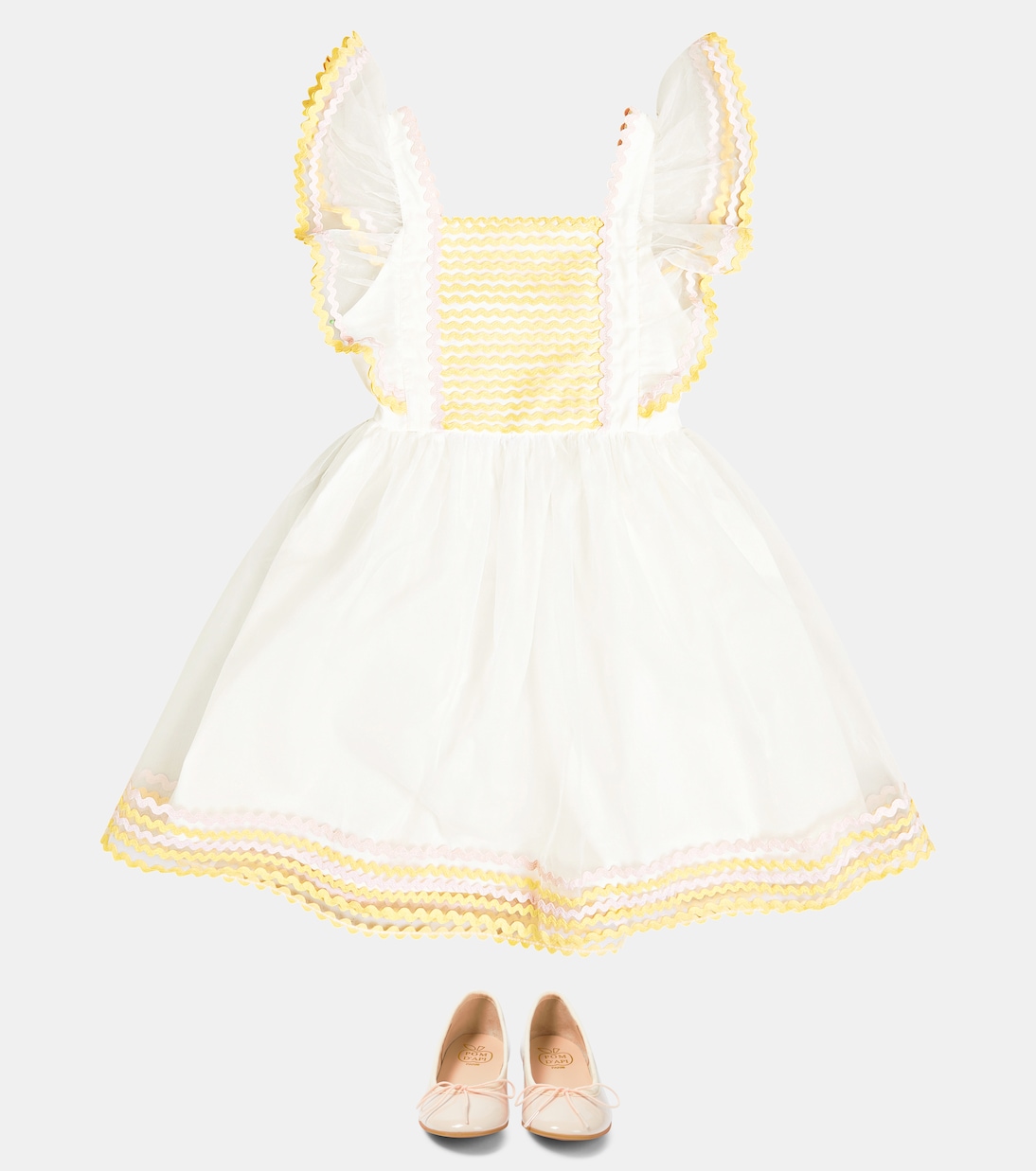 Abito in tulle con ricamo | Stella McCartney Kids