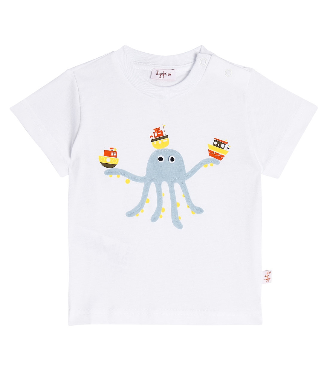 T-shirt in cotone con stampa | Il Gufo