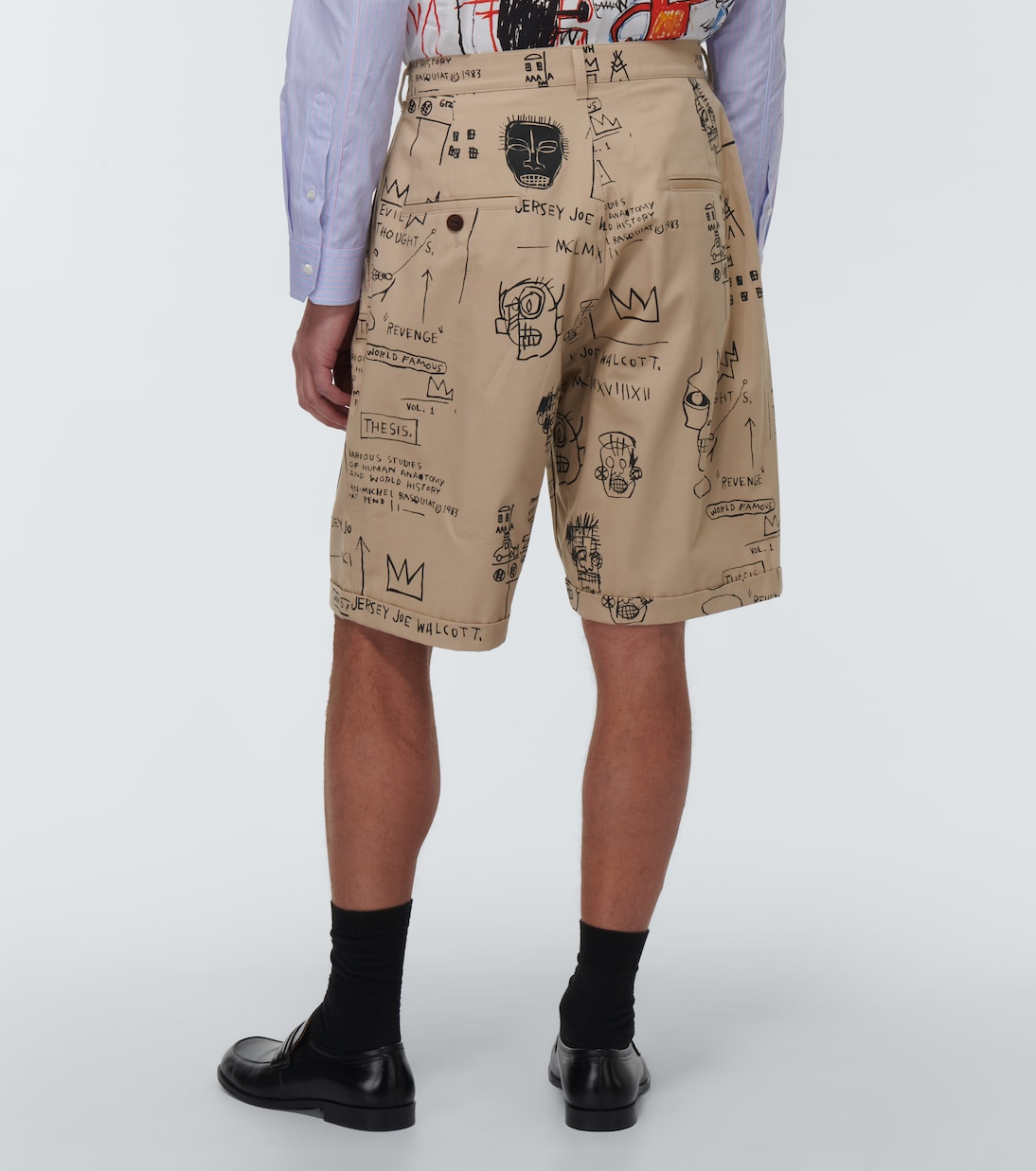 x Basquiat printed cotton shorts | Junya Watanabe