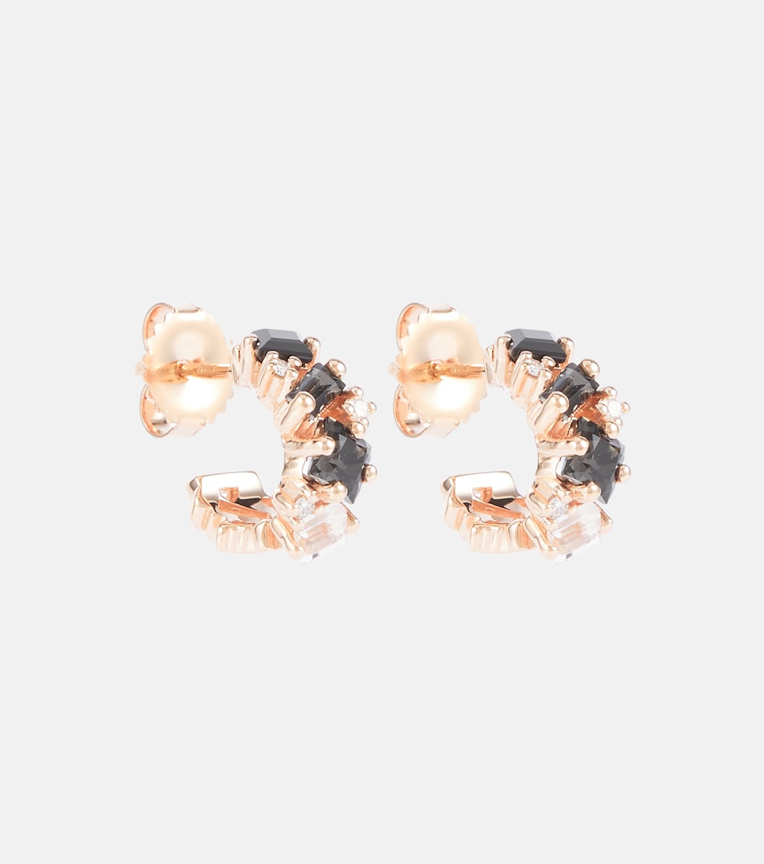 Ohrringe aus 14kt Roségold mit Edelsteinen | Suzanne Kalan