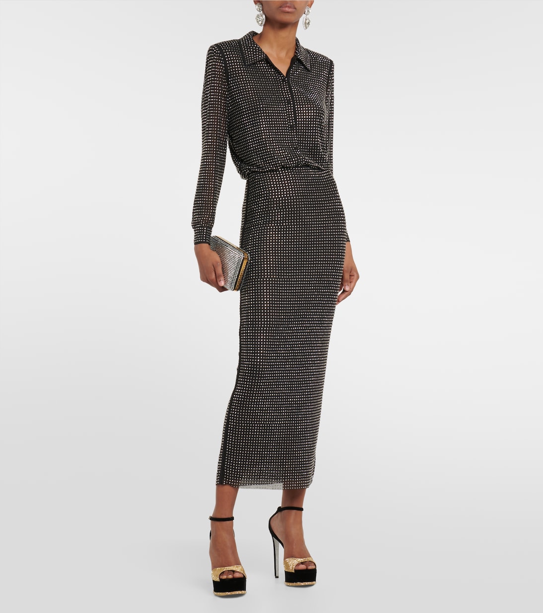 Pumps con plateau in velluto | Rene Caovilla