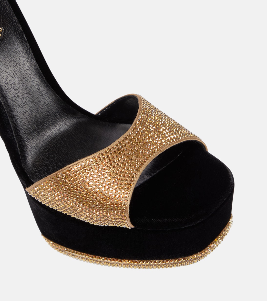 Pumps con plateau in velluto | Rene Caovilla