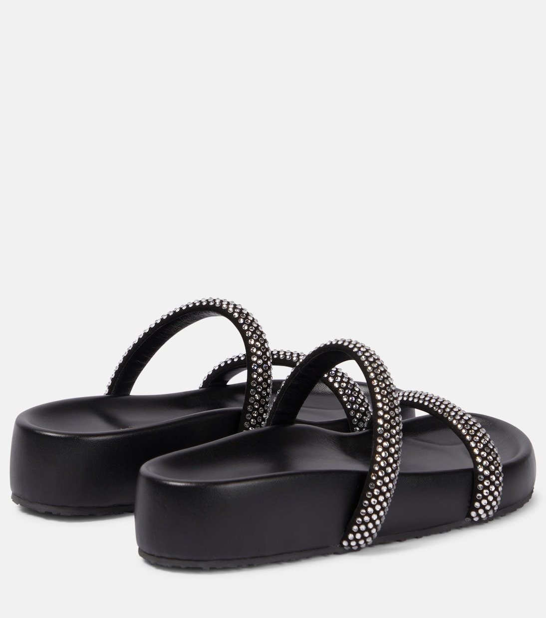 Embellished leather platform slides | Gianvito Rossi