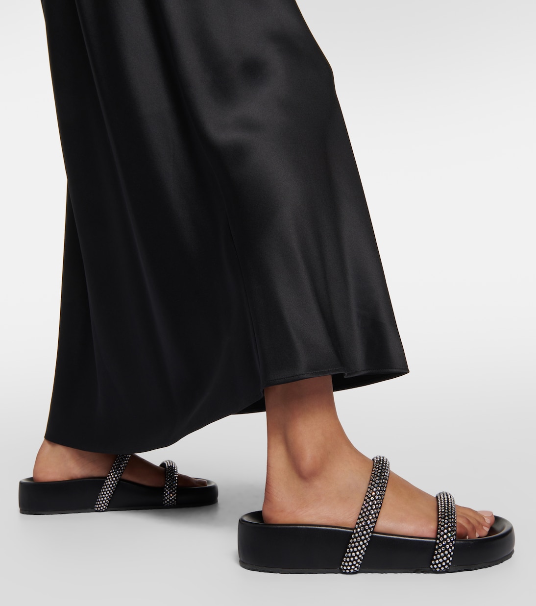 Embellished leather platform slides | Gianvito Rossi