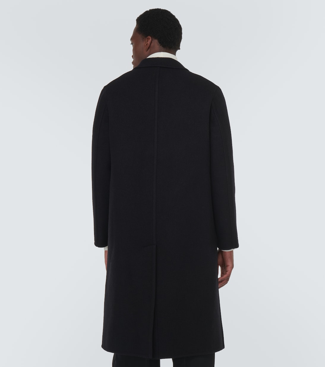Oversized wool coat in black Jil Sander Mytheresa