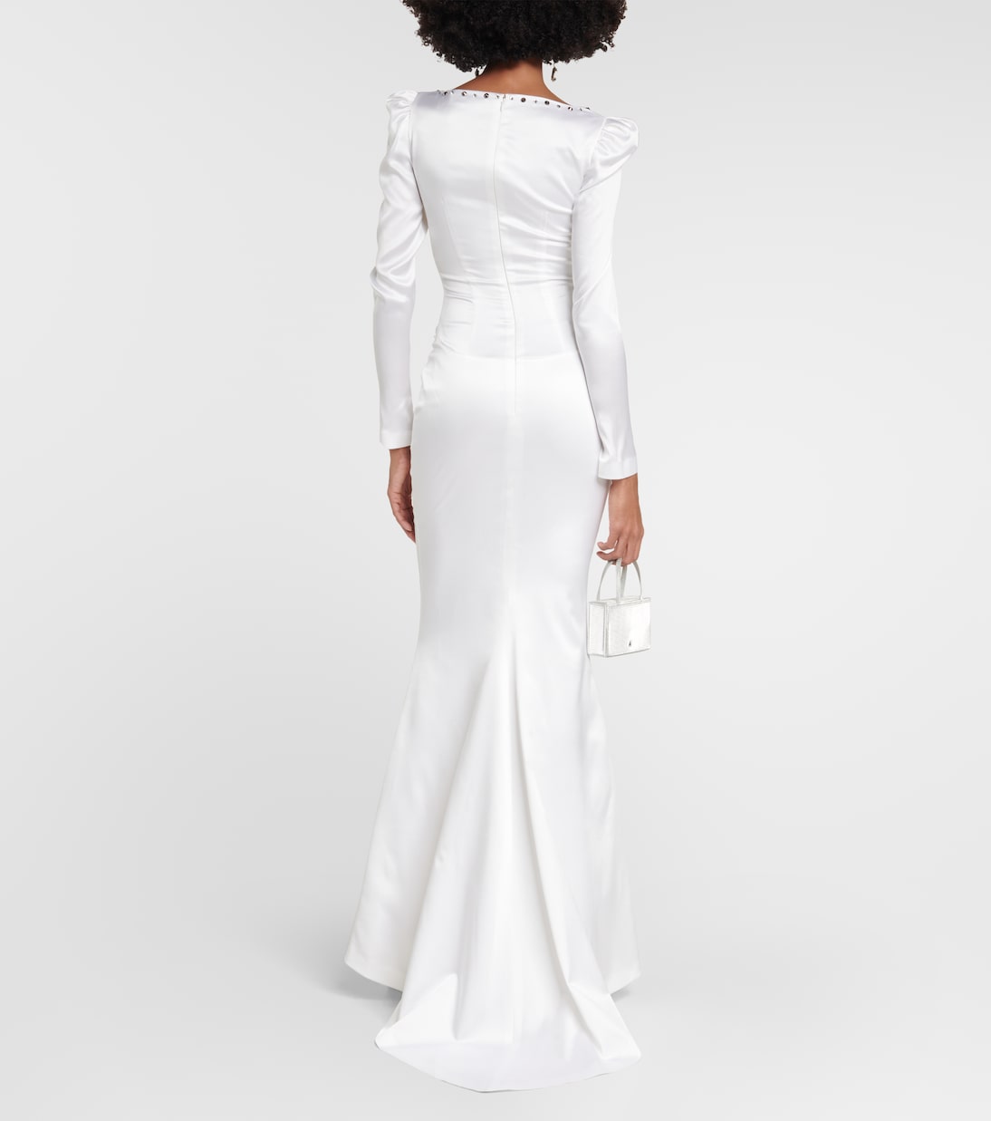 Square-neck silk-blend gown | Alessandra Rich