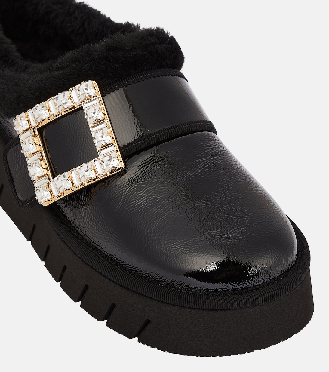 Mules Viv Winter in vernice con platform | Roger Vivier