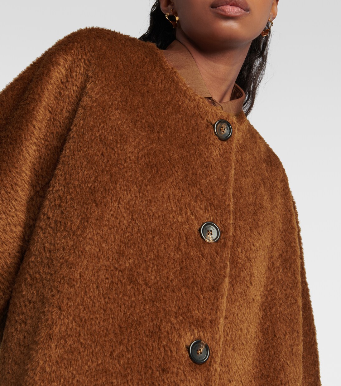 Abrigo oversized Hudson de alpaca y lana | Max Mara
