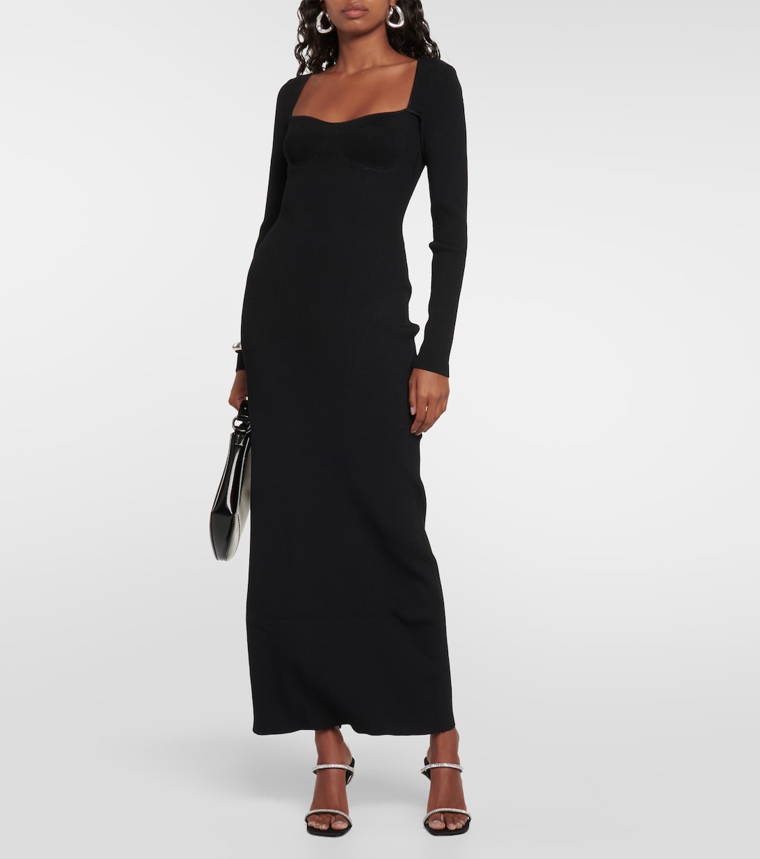 Silhouette ribbed-knit maxi dress | Staud