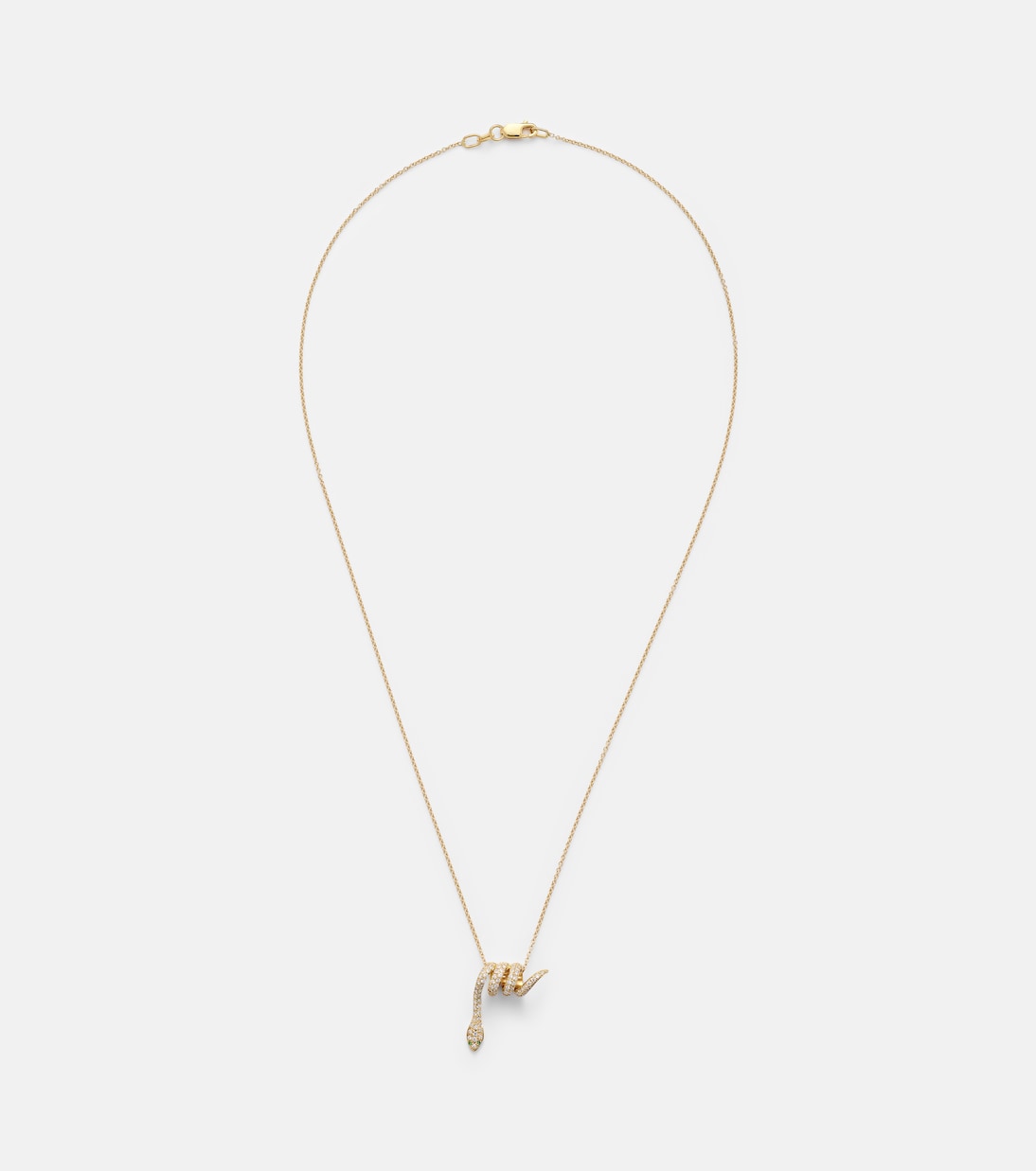 Collana Serpentina ILEANA MAKRI in oro 18kt con pietre preziose per stile giovane e trendy
