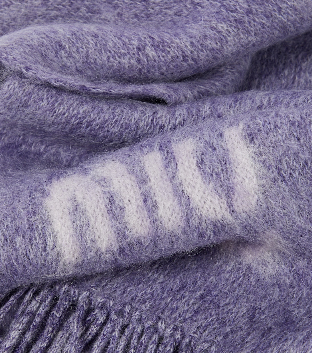 Sciarpa in misto mohair con logo | Miu Miu