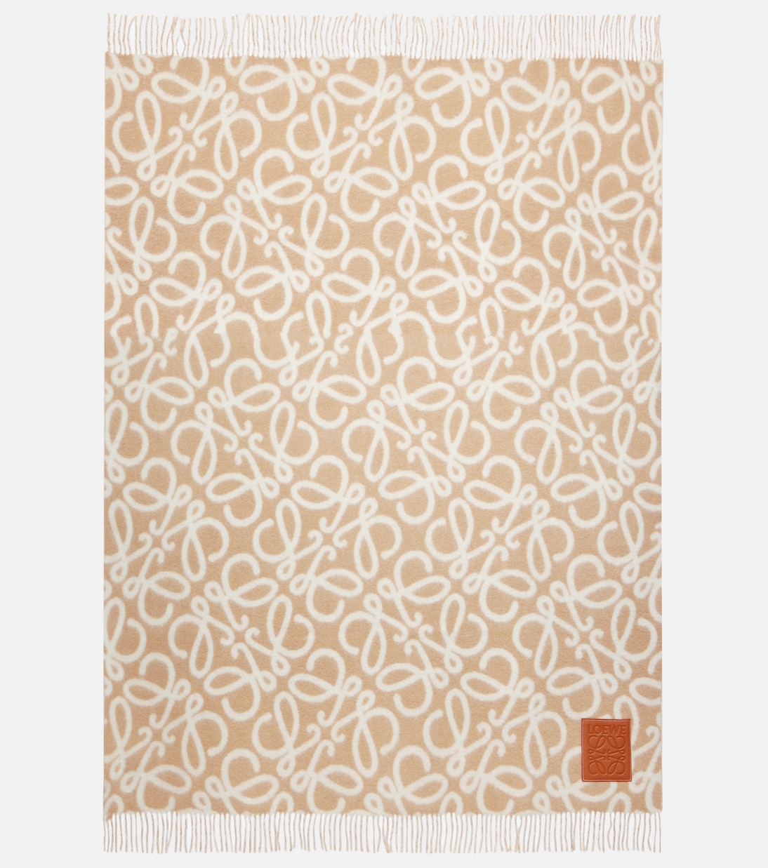 Anagram alpaca and wool-blend blanket | Loewe