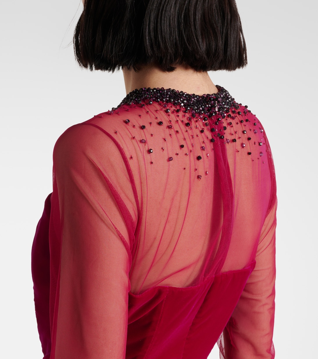 Verzierte Robe aus Samt | Miss Sohee