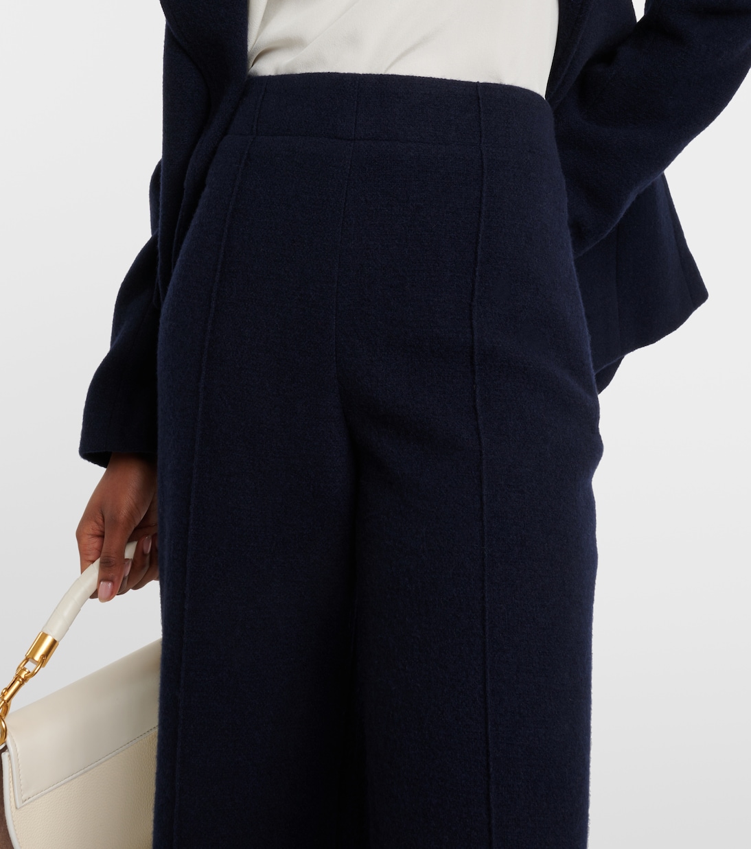 Pantalon ample en cachemire et laine | Chloé