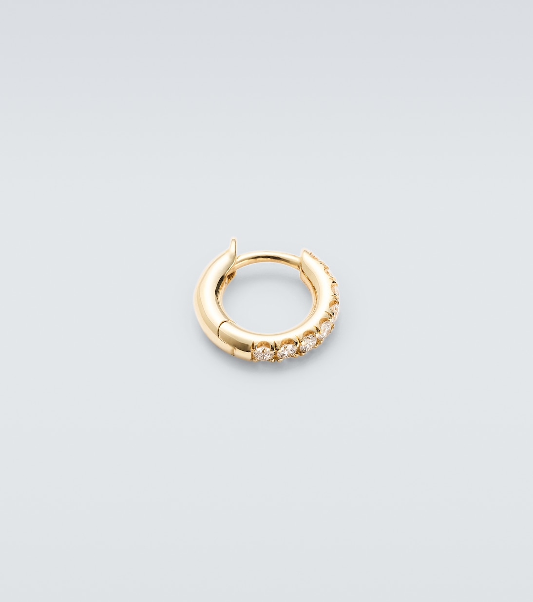 Pendiente individual Micro Hoop Mini de oro de 18 ct con diamantes | Spinelli Kilcollin