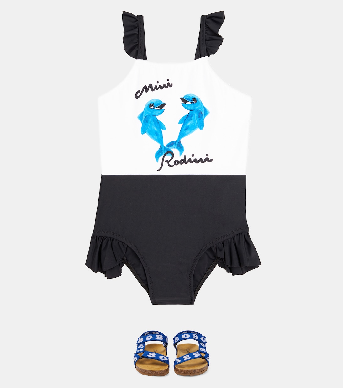 Bañador Dolphins con volantes | Mini Rodini