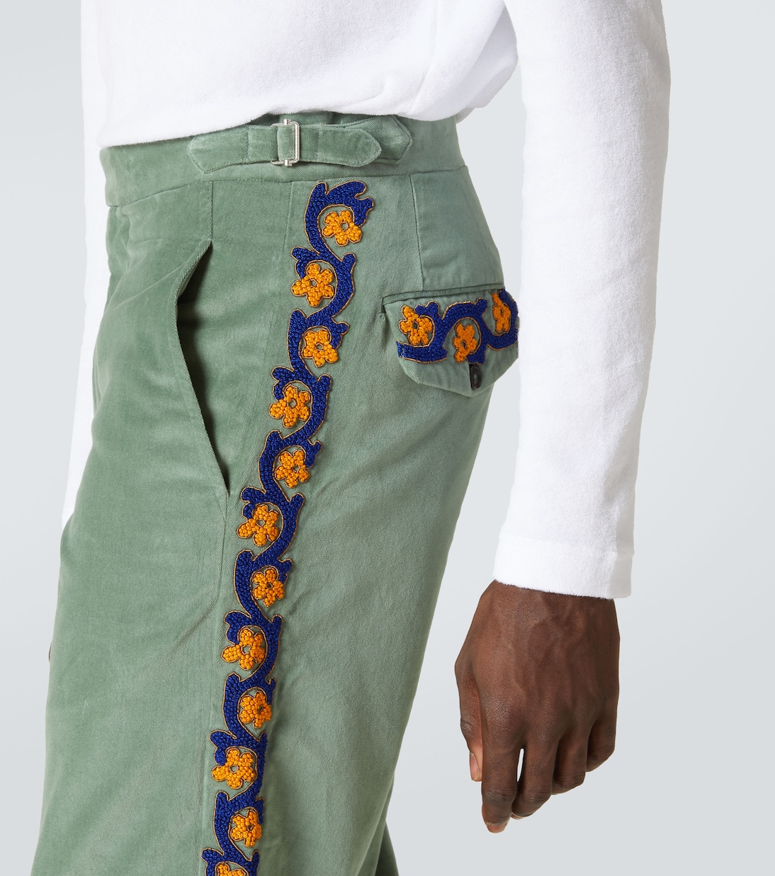 Pantaloni regular Oberon in velluto di cotone | Bode