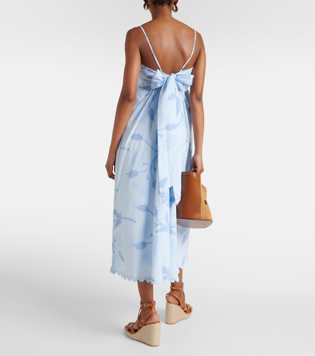 Vestido midi de algodón floral | Juliet Dunn