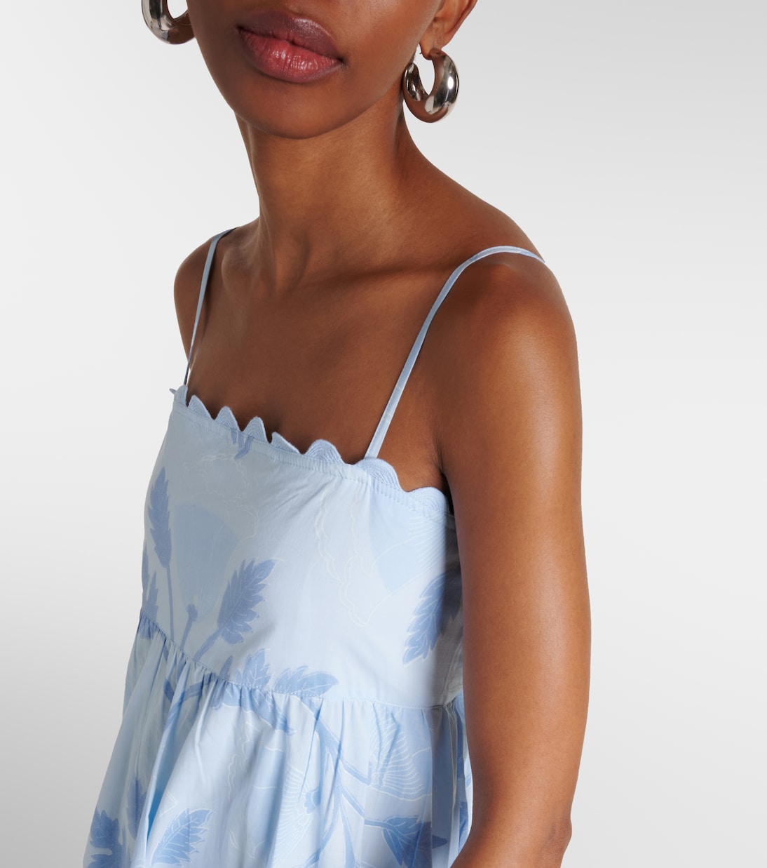 Vestido midi de algodón floral | Juliet Dunn