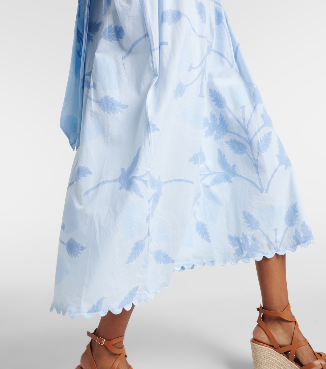 Vestido midi de algodón floral | Juliet Dunn